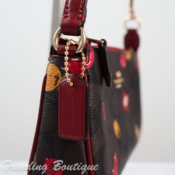 NWT Coach C7403 Nolita 19 in Signature Canvas with Ornament Print Brown Black - Picture 5 of 12